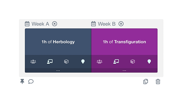 definition of a complex lesson with alternating A and B weeks