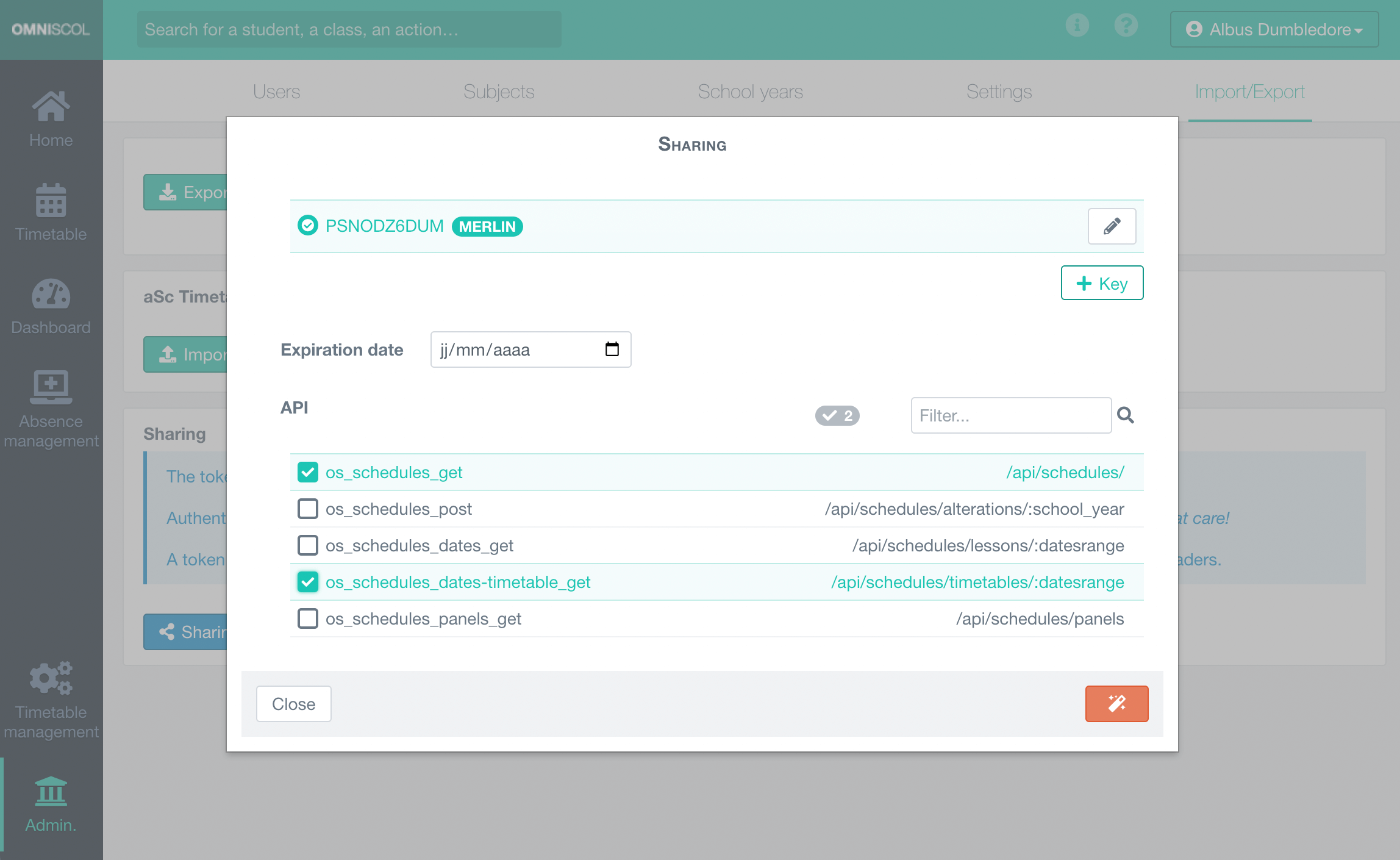 token generation module for real-time data sharing via REST and Json API