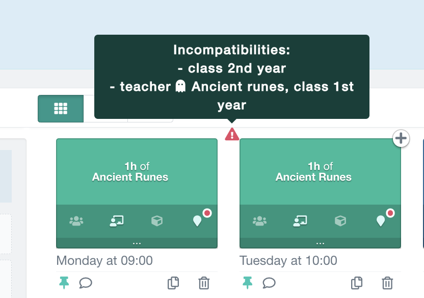 Problem detection: alert on the lesson